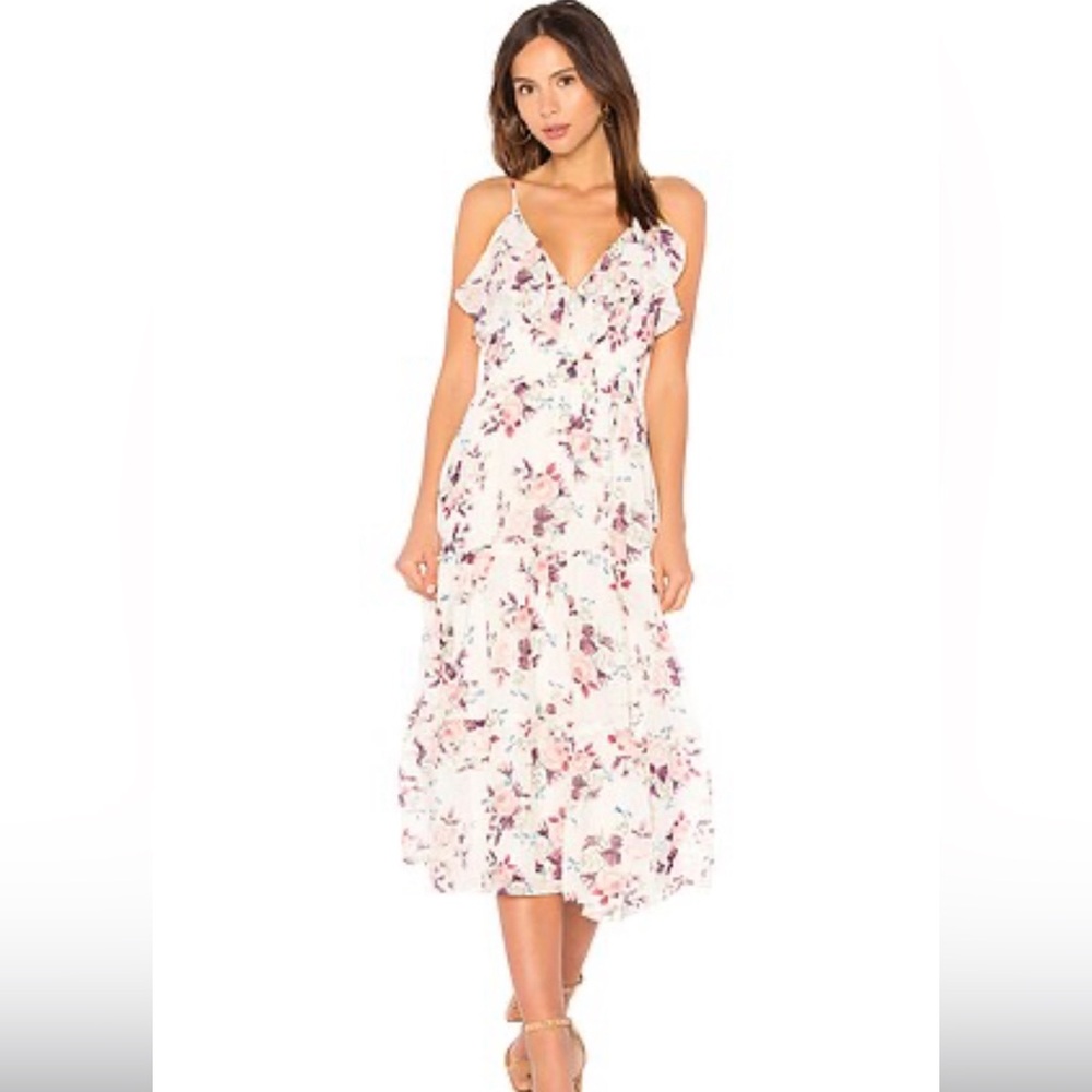 MISA LOS ANGELES Aviana Dress in White Multi